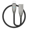 Mangnetic USB Cable For iPhone X 8 7 For iPad Breathing LED Zinc Alloy Nylon Braided Lighting to USB Charger Cable