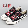 Houston Texans Canvas Shoes Graffiti Lace Shoes Casual Shoes UNISEX