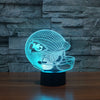 Chic Houston Texans Team Logo American Football Cap Helmet USB Operated 3D visual Light Illusion Table lamp For kids room Decor