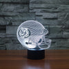 Chic Houston Texans Team Logo American Football Cap Helmet USB Operated 3D visual Light Illusion Table lamp For kids room Decor