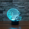 Chic Houston Texans Team Logo American Football Cap Helmet USB Operated 3D visual Light Illusion Table lamp For kids room Decor