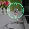 New USB Gadget Mini Flexible LED Light USB Fan Time Clock Desktop Clock Cool Gadget Time Display High Quality