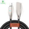 Mangnetic USB Cable For iPhone X 8 7 For iPad Breathing LED Zinc Alloy Nylon Braided Lighting to USB Charger Cable