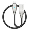 Mangnetic USB Cable For iPhone X 8 7 For iPad Breathing LED Zinc Alloy Nylon Braided Lighting to USB Charger Cable