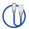 Mangnetic USB Cable For iPhone X 8 7 For iPad Breathing LED Zinc Alloy Nylon Braided Lighting to USB Charger Cable