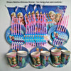 20 People kids birthday party frozen elsa anna cup plate straw banner party decoration sets paper garland baby shower supplies