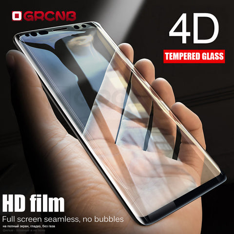 4D Curved Tempered Glass Full Screen Cover For Samsung Galaxy Note 8 S8 S9 Plus S7 Edge Screen Protector Film