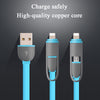 Aokin 2 in 1 Retractable Samsung Micro USB Charger and iPhone Charging Cable Mobile Phone