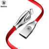 Baseus Zinc Alloy Metal USB Cable For iPhone X 8 7 6 5 Fast Charging Cable For iPad USB Charger Cable Mobile Phone Data Cables