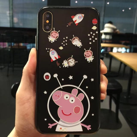 Peppa Pig 3D Case for iPhone 6 6plus 7 7plus 8 8plus iPhoneX
